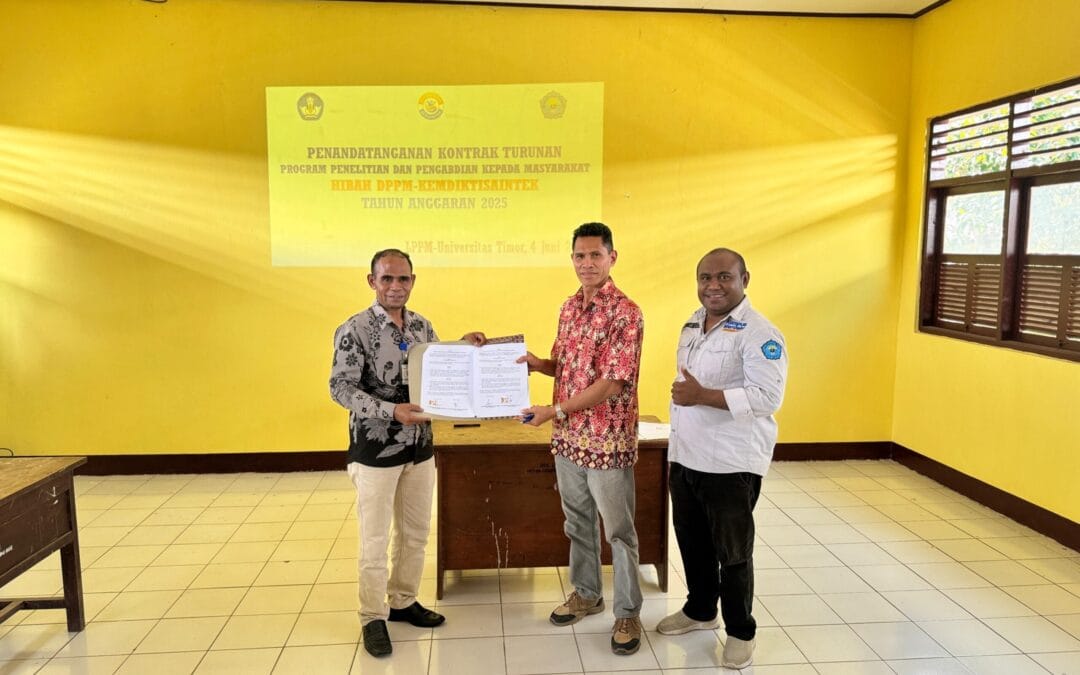 Penandatanganan Kontrak Turunan Program Penelitian dan Pengabdian Kepada Masyarakat Hibah DPPM-Kemdiktisaintek Tahun Anggaran 2025