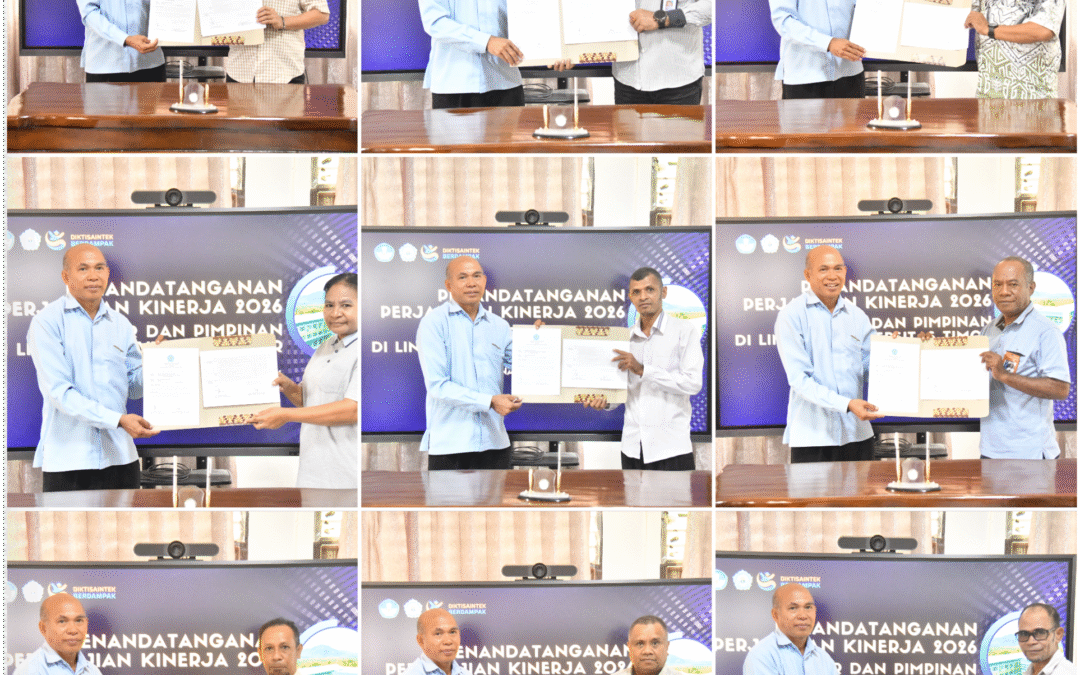 Teken Perjanjian Kinerja 2026, Rektor Unimor Pacu Pimpinan Lembaga Menuju Perguruan Tinggi Berdampak