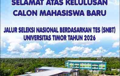 Pengumuman Kelulusan dan Daftar Ulang Lulusan UTBK-SNBT Universitas Timor tahun 2026