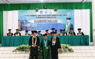 Unimor Resmi Kukuhkan Prof. Dr. Werenfridus Taena, S.P., M.Si Sebagai Guru Besar Bidang Kepakaran Perencanaan Pembangunan Wilayah